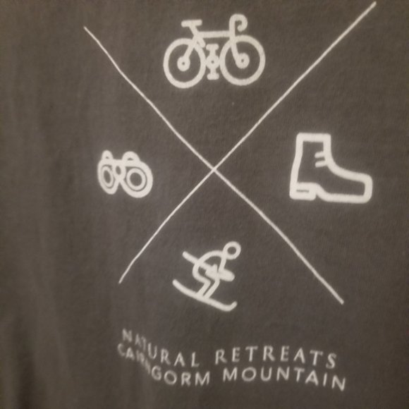 Gildan Soft Style Natural Retreats Caringorm Mountain Tee Outdoor Grey SZ Small - Picture 2 of 5